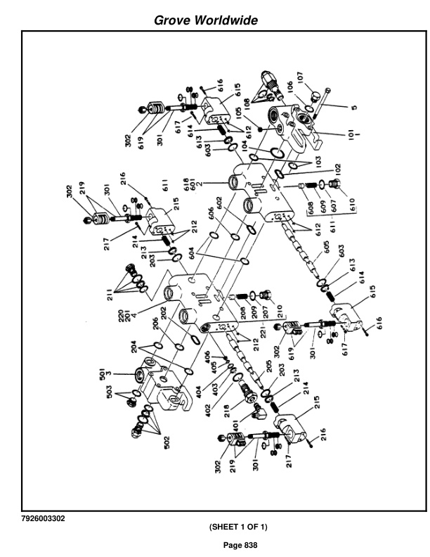 Grove RT865B Crane Parts Manual 83747 2004-3