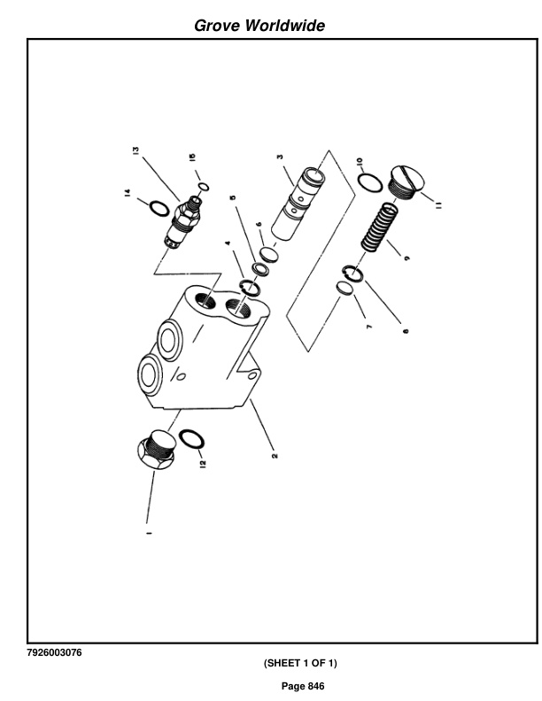 Grove RT865B Crane Parts Manual 86902 2004-3