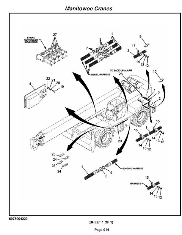 Grove RT875BXL Crane Parts Manual 223232 2015-3