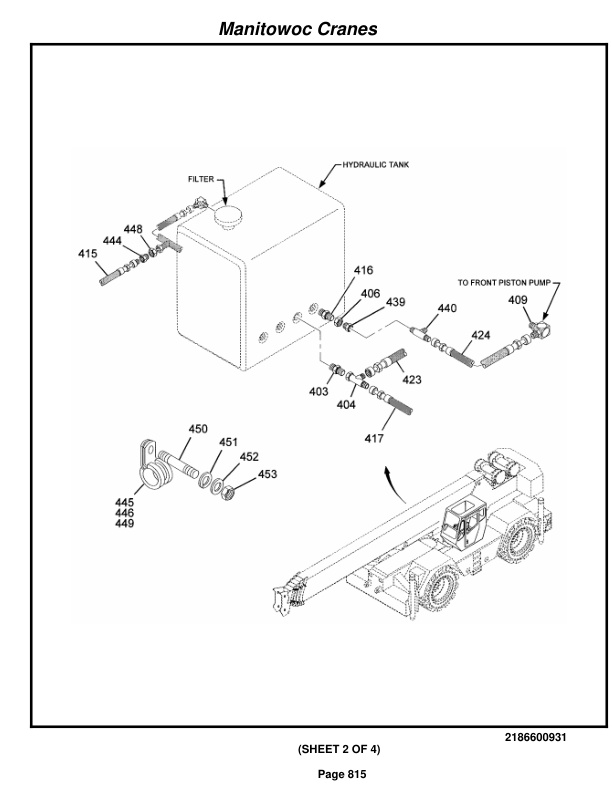 Grove RT875C Crane Parts Manual 221451 2014-3