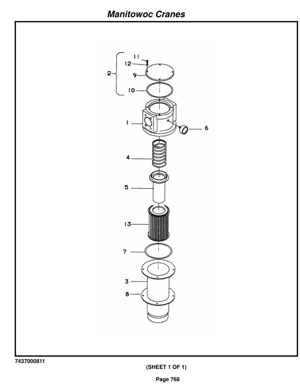 Grove RT875C Crane Parts Manual 222331 2014-3