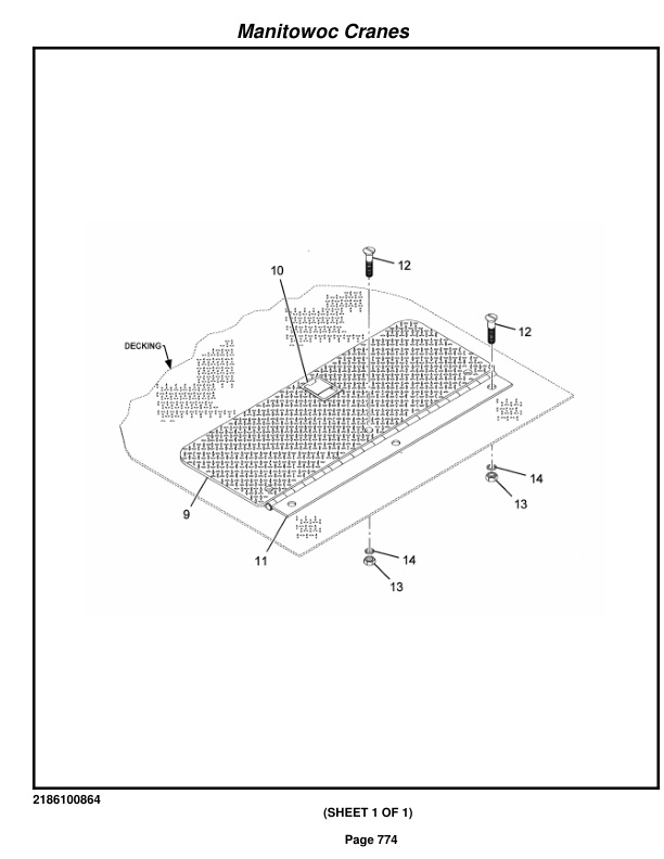 Grove RT875C Crane Parts Manual 222457 2016-3