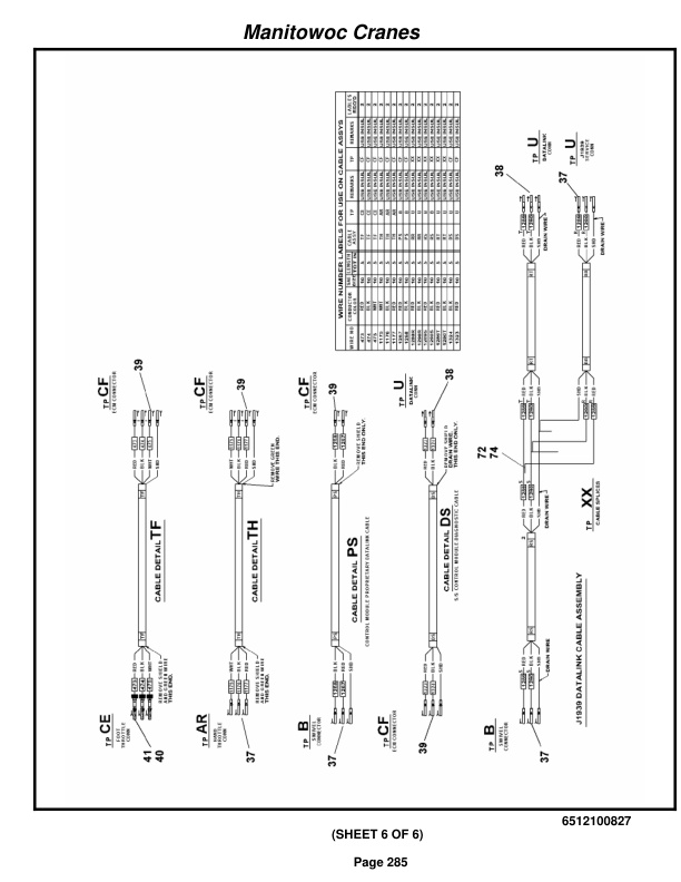 Grove RT875E Crane Parts Manual 224818 2016-2