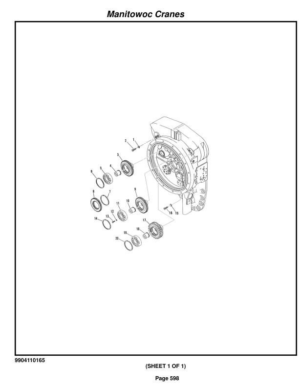 Grove RT875E Crane Parts Manual 228124 2016-3