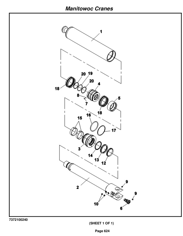 Grove RT875E3 Crane Parts Manual 225559 2009-3