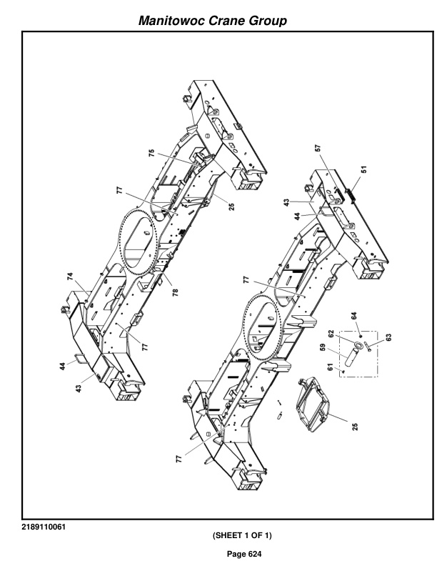 Grove RT875E3 Crane Parts Manual 225602 2006-3