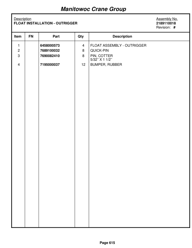 Grove RT875E3 Crane Parts Manual 225897 2006-3