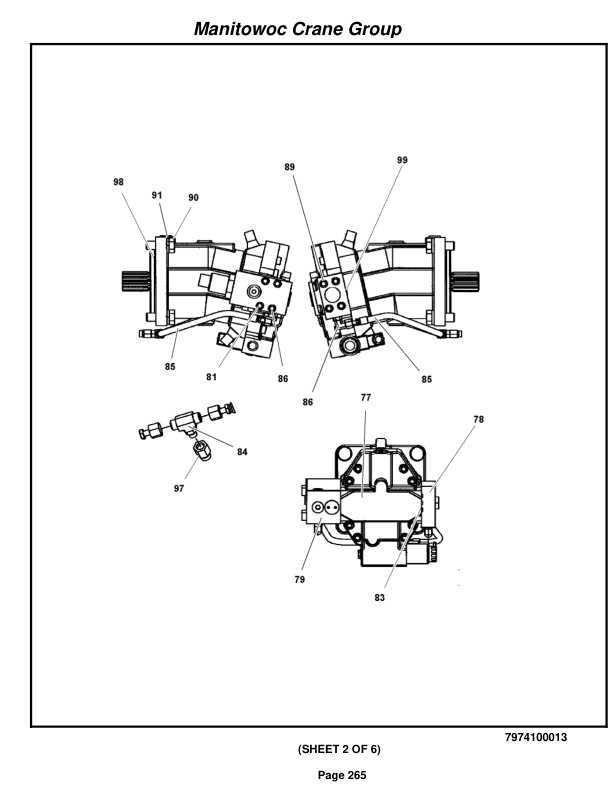 Grove RT875E3 Crane Parts Manual 226738 2007-2