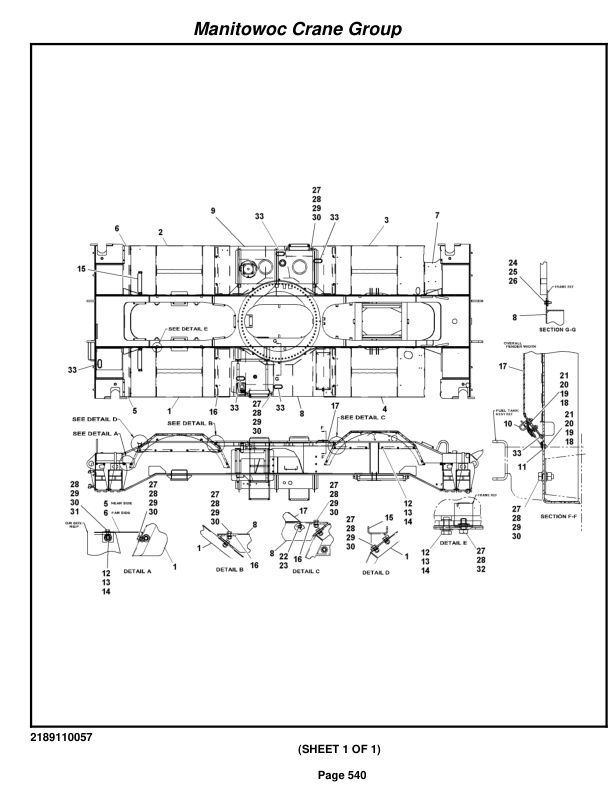 Grove RT875E3 Crane Parts Manual 226738 2007-3