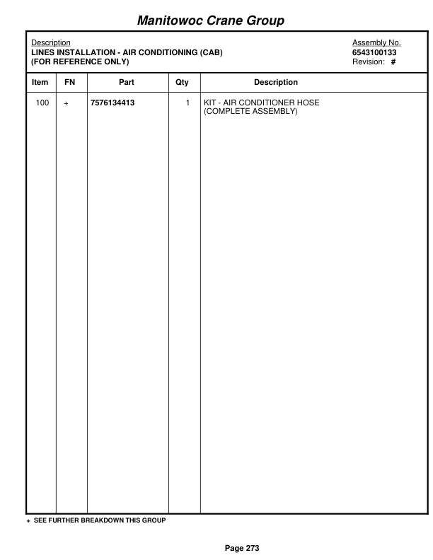 Grove RT880E Crane Parts Manual 228202 2008-2