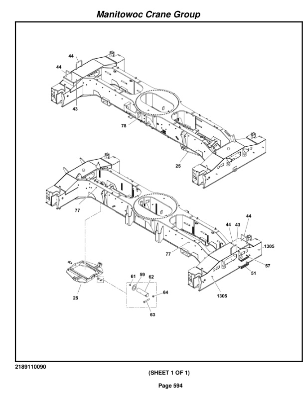 Grove RT880E Crane Parts Manual 228759 2008-3