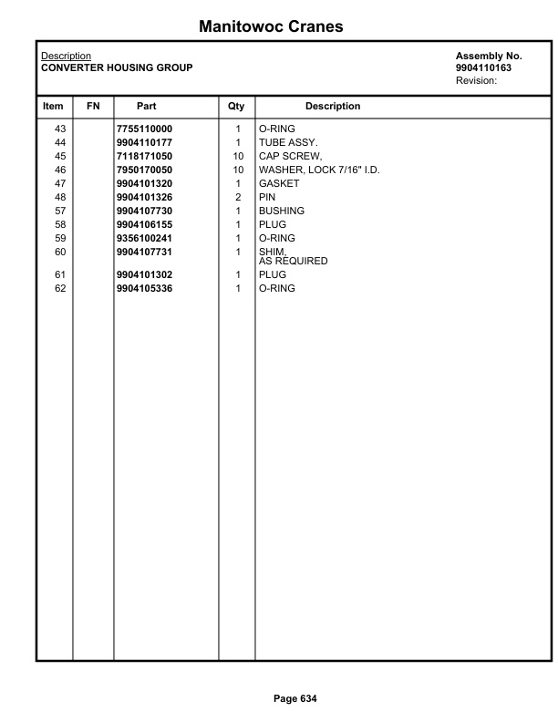 Grove RT880E Crane Parts Manual 229122 2018-3