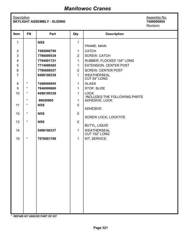 Grove RT880E Crane Parts Manual 229707 2012-2