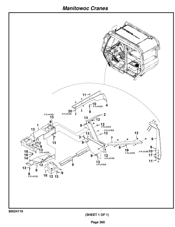 Grove RT880E Crane Parts Manual 232460 2012-2