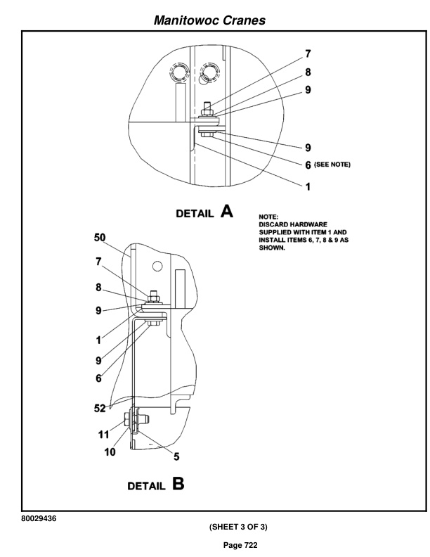 Grove RT880E Crane Parts Manual 232479 2012-3