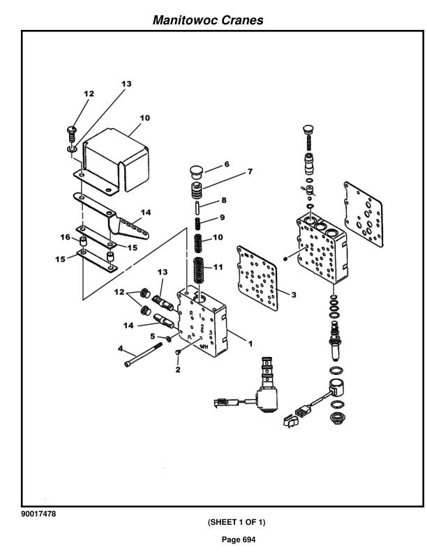 Grove RT880E Crane Parts Manual 233828 2016-3