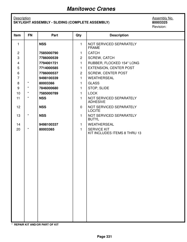 Grove RT880E Crane Parts Manual 235149 2017-2