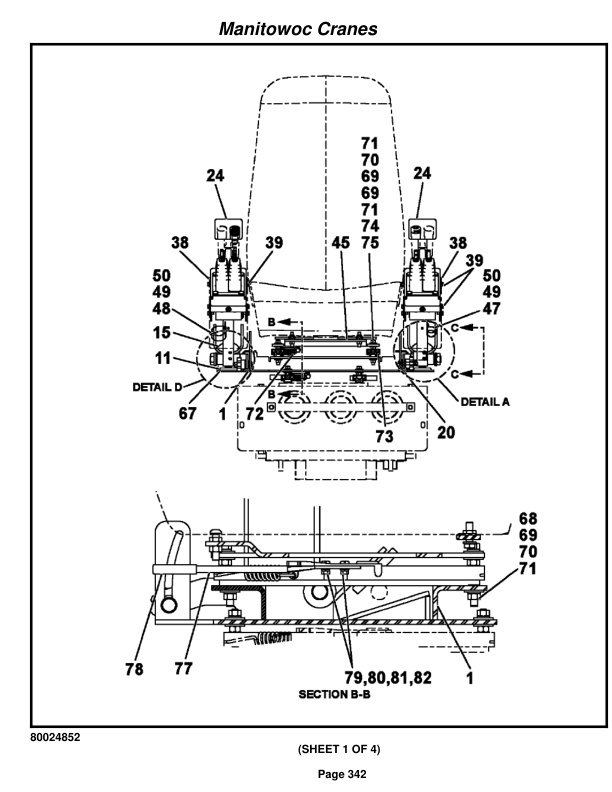 Grove RT880E Crane Parts Manual 235544 2016-2