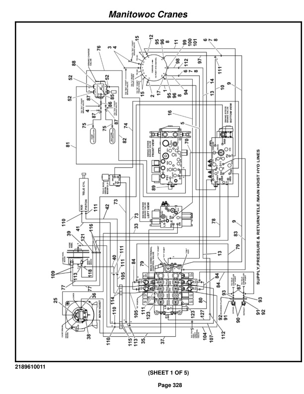 Grove RT890E Crane Parts Manual 223651 2015-2