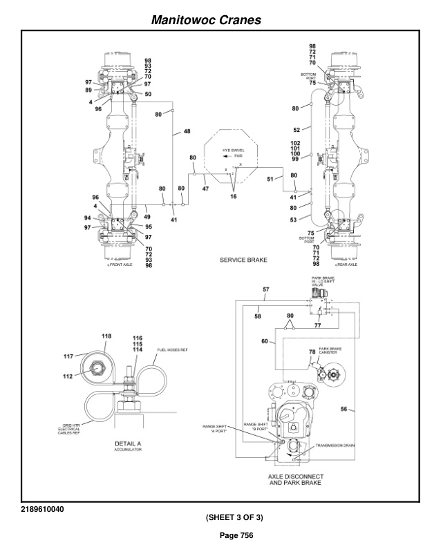 Grove RT890E Crane Parts Manual 226164 2010-3