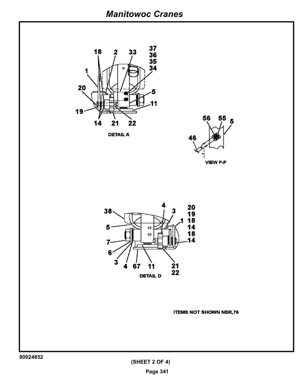 Grove RT890E Crane Parts Manual 232926 2019-2