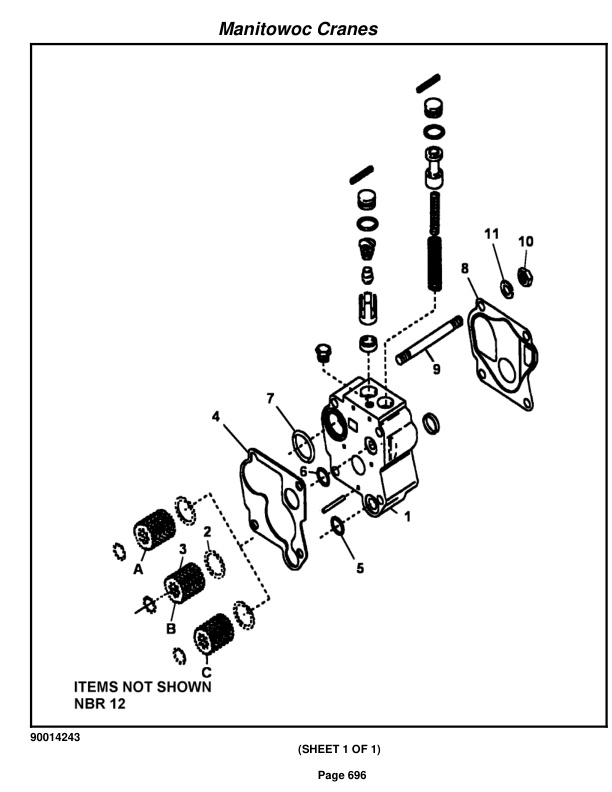 Grove RT890E Crane Parts Manual 232927 2012-3