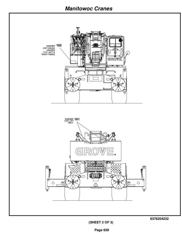 Grove RT890E3 Crane Parts Manual 230666 2009-3