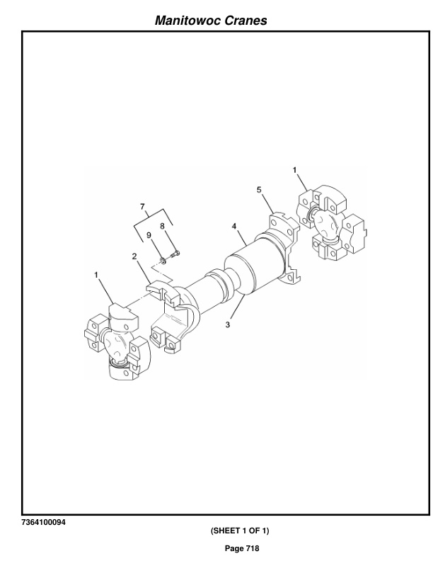 Grove RT9000E Crane Parts Manual 223009 2015-3