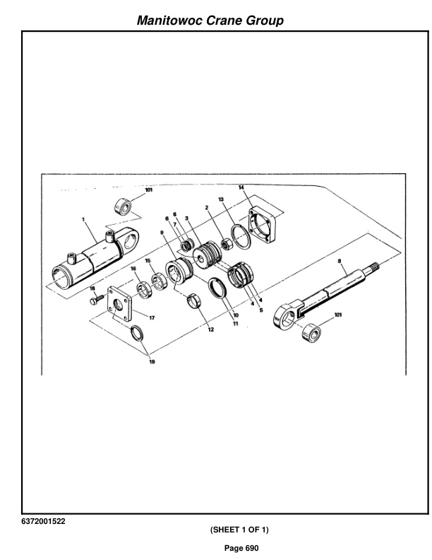 Grove RT9100 Crane Parts Manual 79896 2005-3