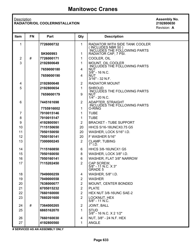 Grove RT9100 Crane Parts Manual 82318 2019-3