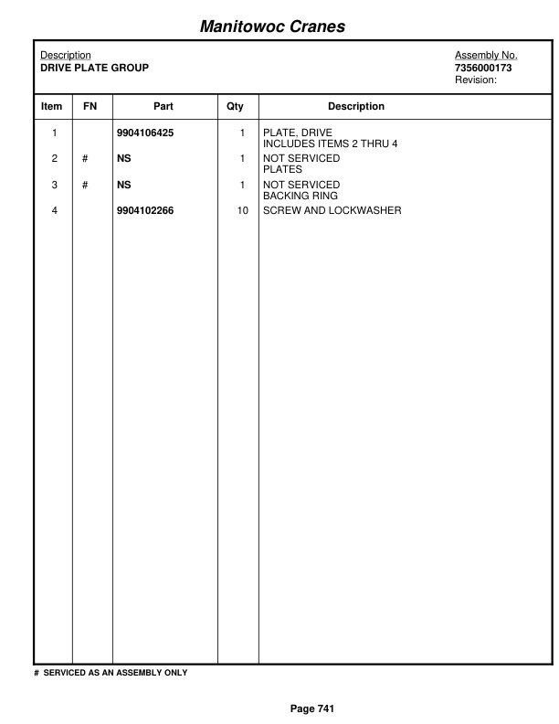 Grove RT9100 Crane Parts Manual 83270 2021-3