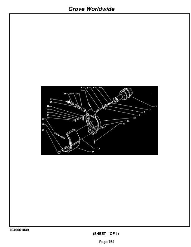 Grove RT9100 Crane Parts Manual 86381 2003-3