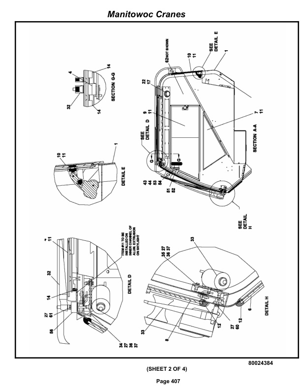 Grove RT9150E Crane Parts Manual 231796 2013-2