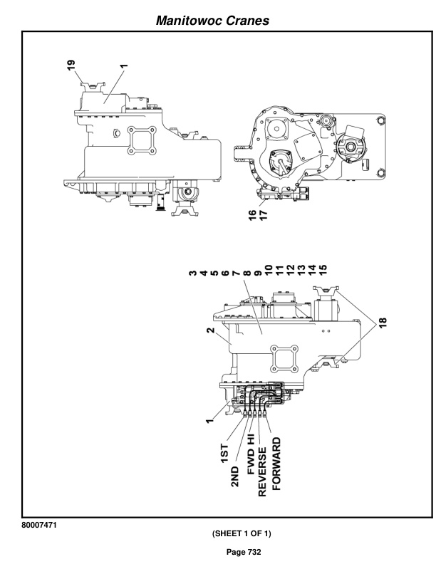 Grove RT9150E Crane Parts Manual 232732 2012-3