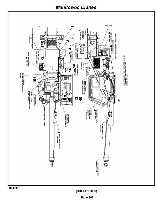 Grove RT9150E Crane Parts Manual 400033 2015-2