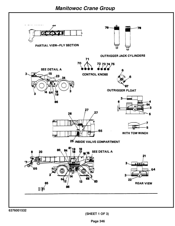 Grove RT990 Crane Parts Manual 74446 2007-2