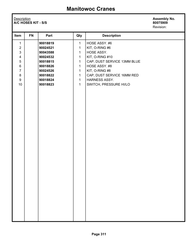 Grove GRT655 - 55US T Crane Parts Manual 236899 2020-2