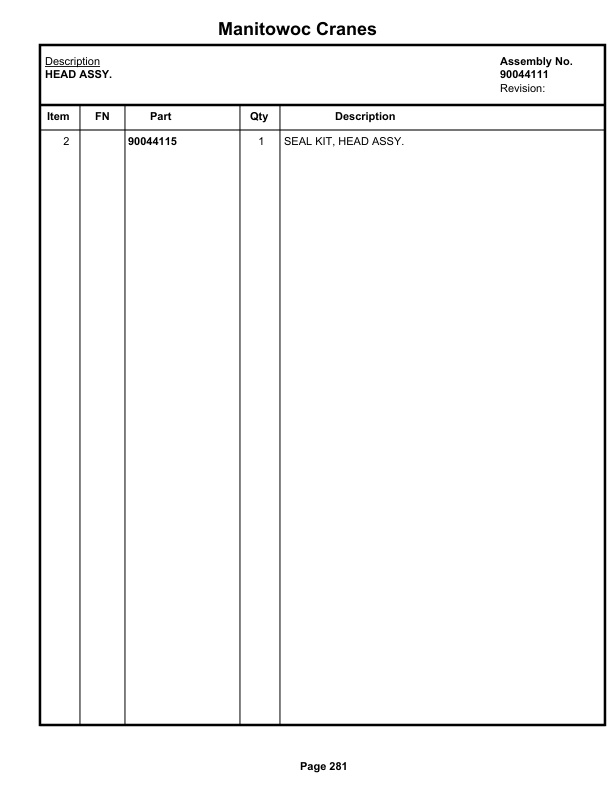 Grove GRT655 - 55US T Crane Parts Manual 614816 2019-2