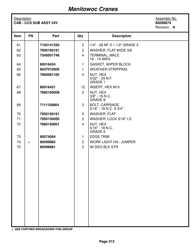 Grove GRT655L - 55US Crane Parts Manual 236168 2018-2