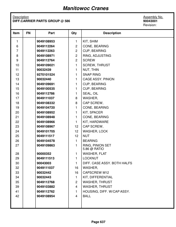 Grove GRT655L - 55US Crane Parts Manual 236168 2018-3