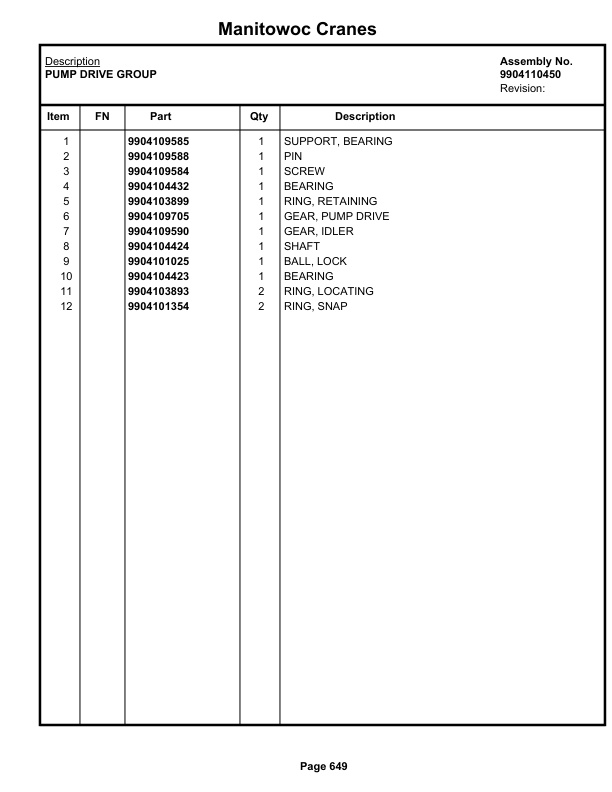 Grove GRT655L - 55US Crane Parts Manual 236642 2019-3