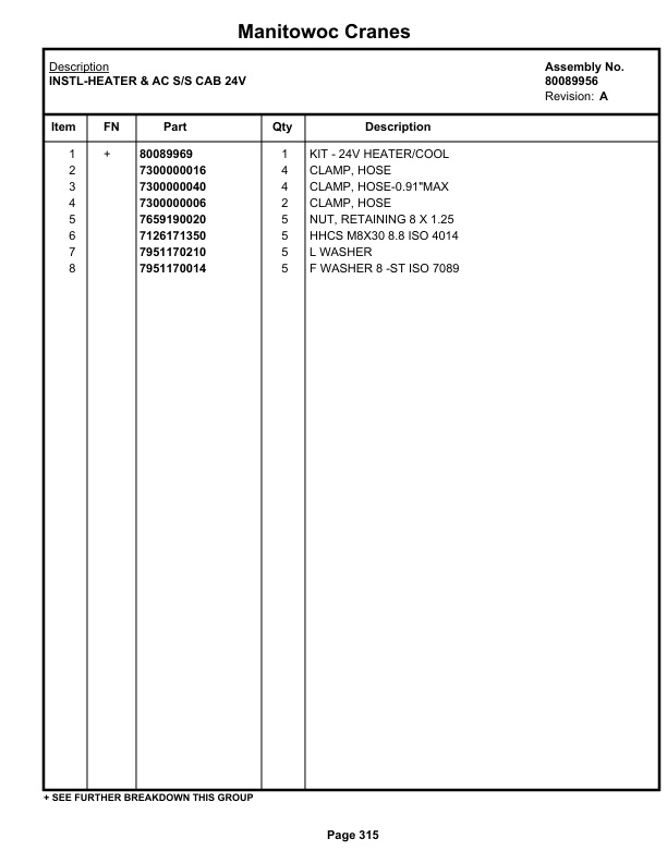 Grove GRT655L - 55US Crane Parts Manual 236673 2019-2