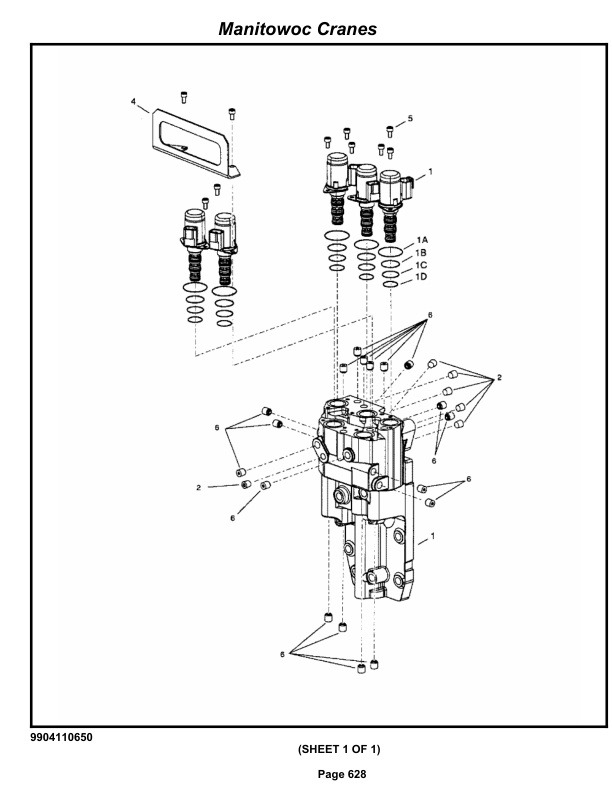 Grove RT650E - 50US T Crane Parts Manual 234180 2013-3