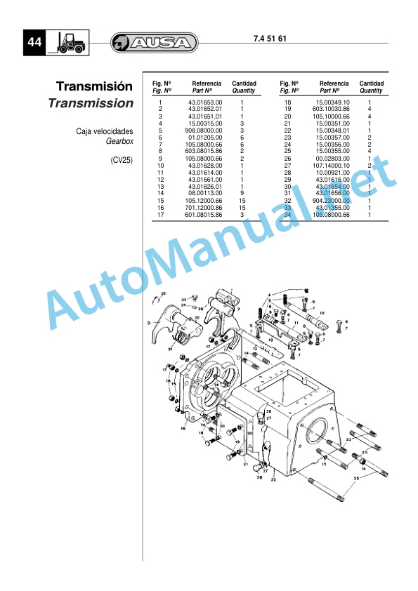 Kubota CV 25 - CVH 25 Parts Manual-3