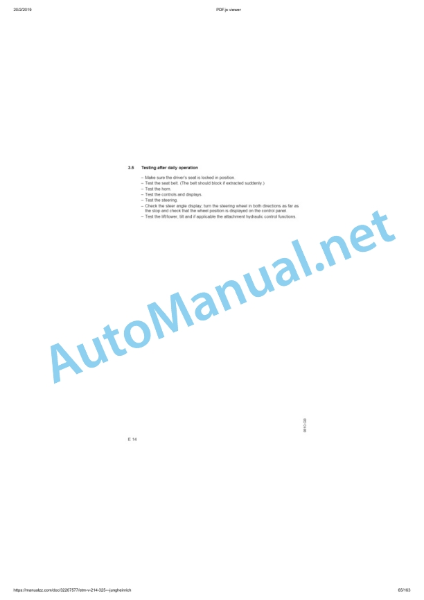 Jungheinrich ETM ETV 214-325 50441301 Operating Instruction Manual 03.2012-3