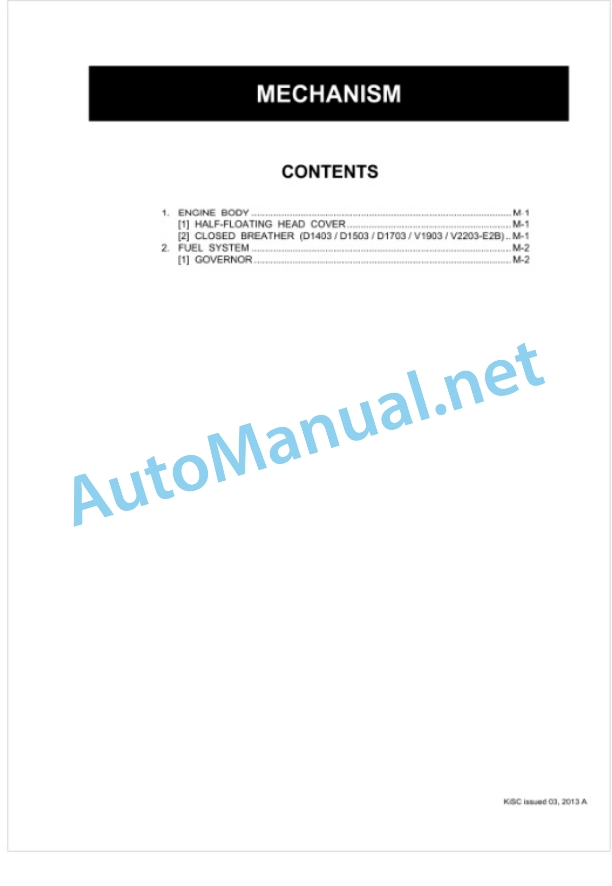 Kubota 03-E2B Series Diesel Engine Workshop Manual PDF-3