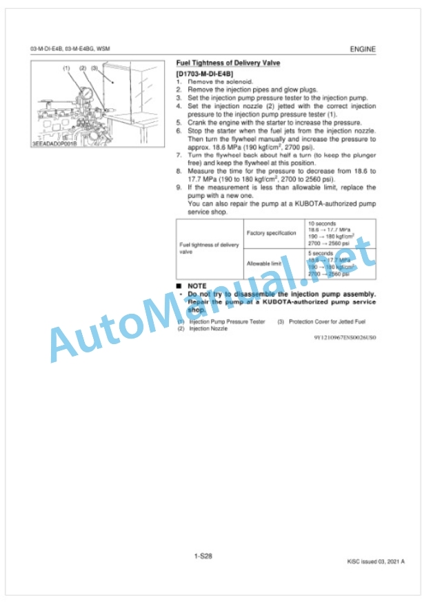 Kubota 03-M-DI-E4B Series, 03-M-E4BG Series Diesel Engine Workshop Manual PDF-4