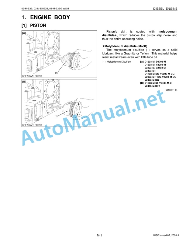 Kubota 03-M-E3B, 03-M-DI-E3B, 03-M-E3BG Series Diesel Engine Workshop Manual PDF-3