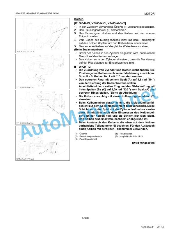 Kubota 03-M-E3B Series, 03-M-DI-E3B Series, 03 Workshop Manual PDF DE-5