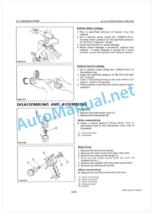 Kubota 92.4mm Stroke Series (03 Series) Diesel Engine Workshop Manual PDF-5